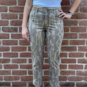 Snakeskin Print Pants. Size 4